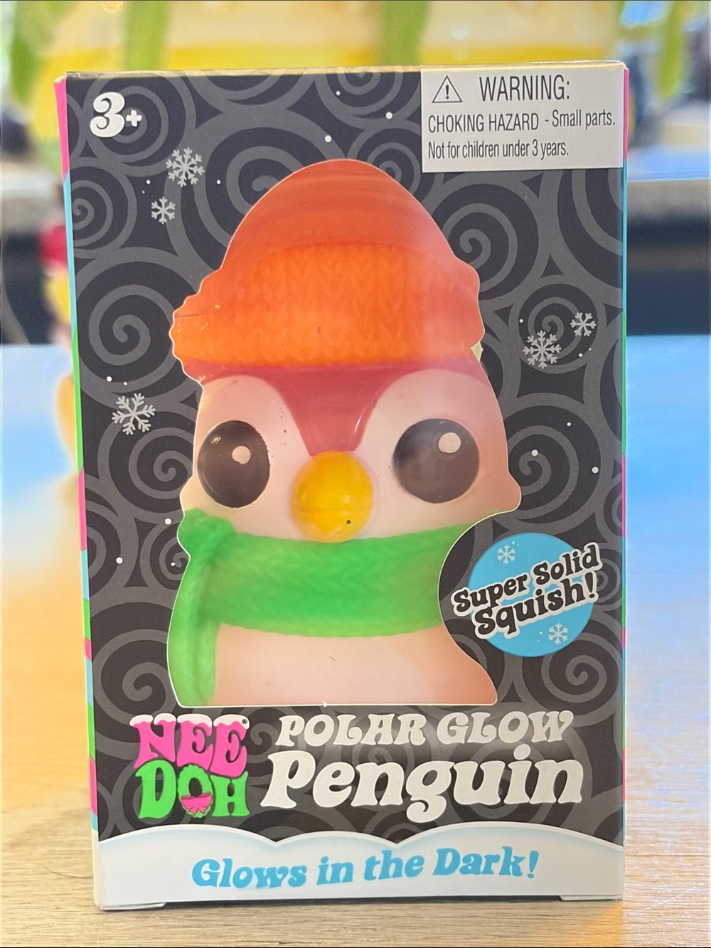 NeeDoh Polar Glow Penguin Glow-in-the-Dark Penguin NWT